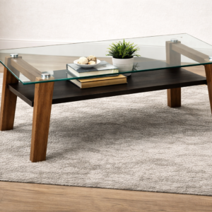 Glass Coffee Table Modern Glass Top Coffee Table Height: 18 inches | Weight: 25 kg