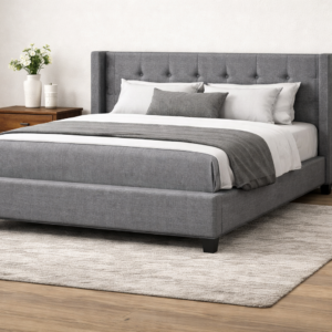 Elegant Bed Queen Size Upholstered Bed Height: 45 inches | Weight: 50 kg